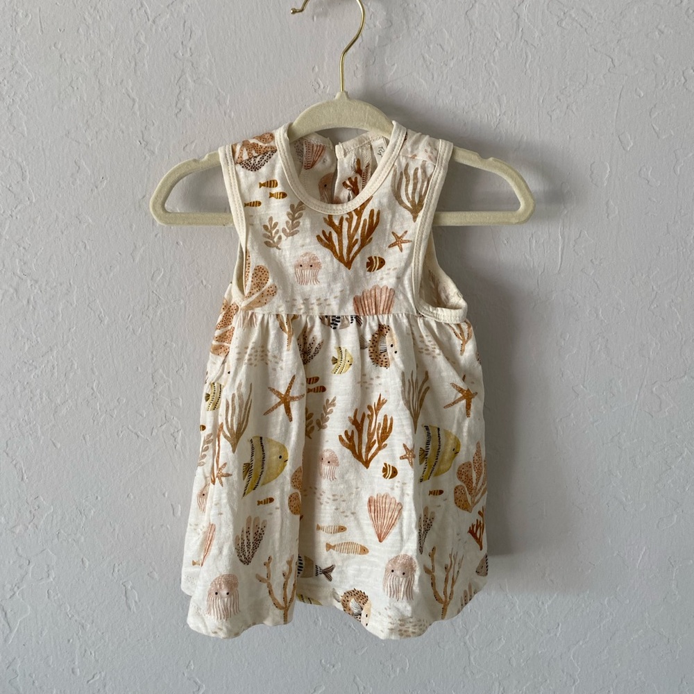Rylee & Cru Sea Life Layla Dress 0-3 EUC hard to find
